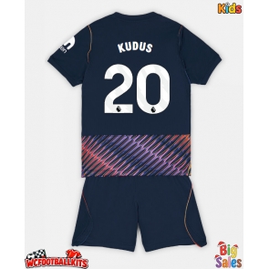 Tottenham Hotspur Mohammed Kudus #20 Replica Away Stadium Kit for Kids 2026-27 Short Sleeve (+ pants)